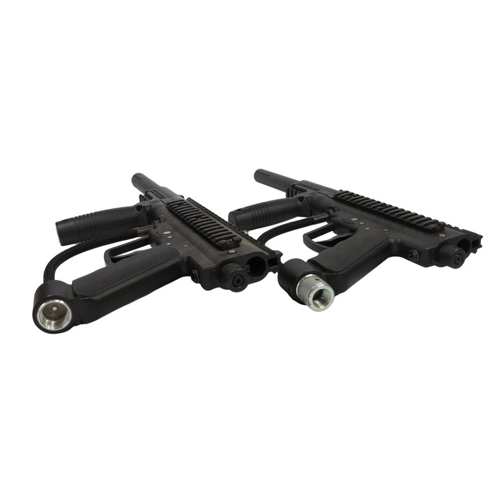 JT Outkast Paintball Marker Lot of 2 Semi-Auto Markers with Hoppers - Untested - Picture 4 of 7